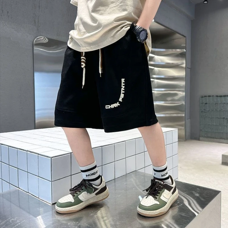 

Boys Summer Casual Sports Shorts Five-point Pants for Kids Teenagers 8-12 Years Old