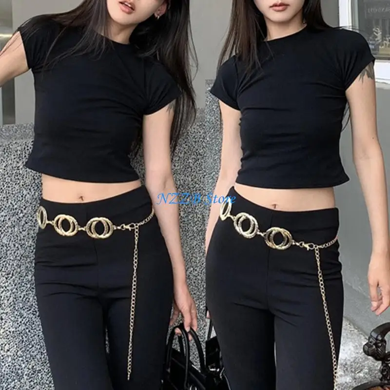 

T21F Elaborate Waist Chain Rings Body Jewelry Chain Belt Belly Chain For Beach