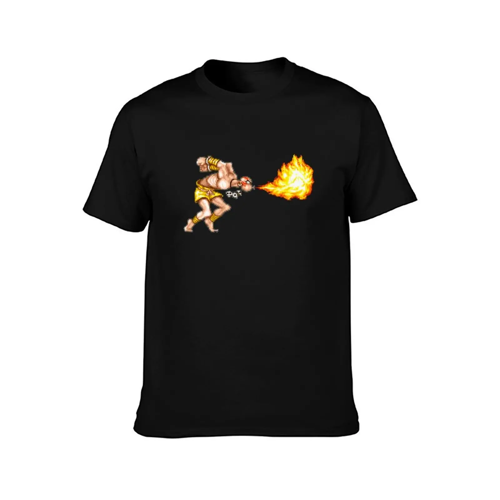 DHALSIM ATTACKS T-Shirt sports fans anime figures oversizeds mens t shirts top quality