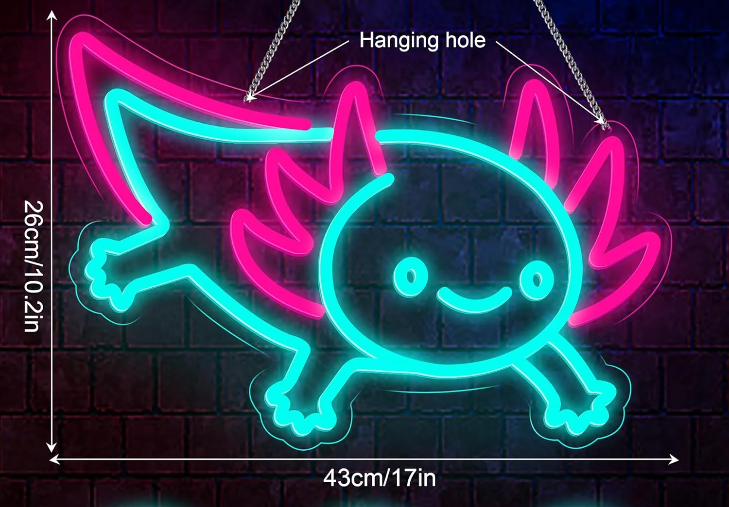 Axolotl Dragon Neon Sign Dimma - огляд і ціна Desk Setup Studio