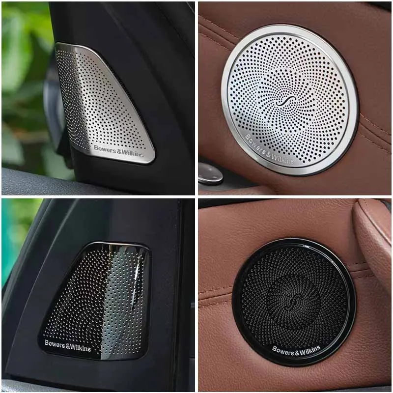 Car Styling Door Audio Speaker sequins Cover Trim sticker For BMW X5 X6 E70 E71 Stainless Steel Auto interior Accessories