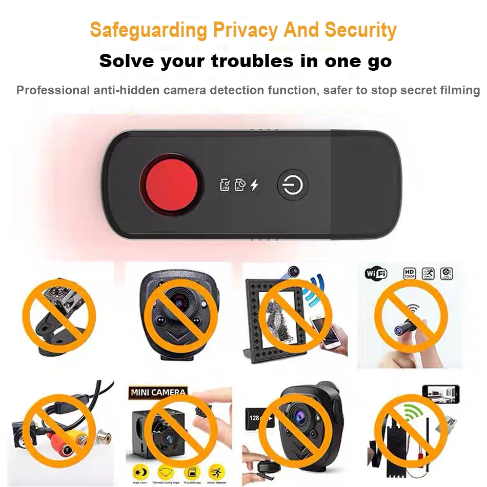 

Anti Hidden Camera Detector Bluetooth Wi-Fi GPS mobile signal Jammer Detect Anti-Peeping Candid Monitoring Spy Camera Interrupt
