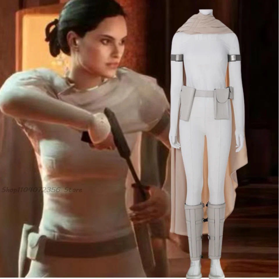 Padme Cosplay Amidala Movie Space Battle Fantasia Costume Disguise For Girls Women Adult Halloween Carnival Party Suit