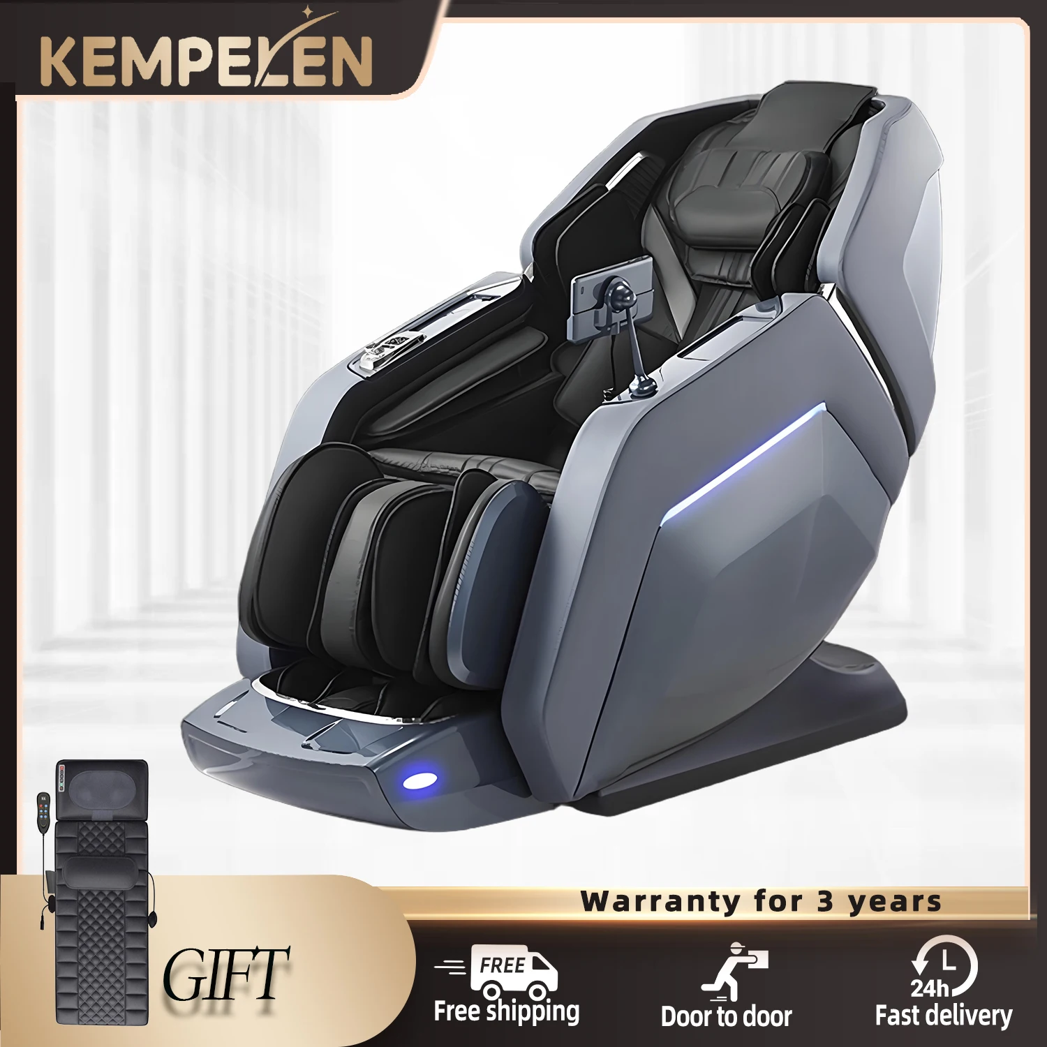 

2025 Smart 4D Massage Chair | Full Body Airbag | 25 Auto Programs | Health Scan | Zero Gravity | Lumbar Heating