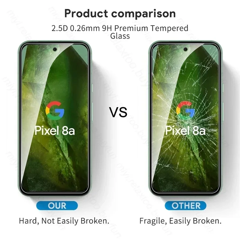 Pixel8a 5G Case 3 قطعة 9H واقي للشاشة من الزجاج المقسى لهاتف Google Pixel 8a 5G حماية الزجاج على Googe Gogle Pixle 8a 8 a a8 2024