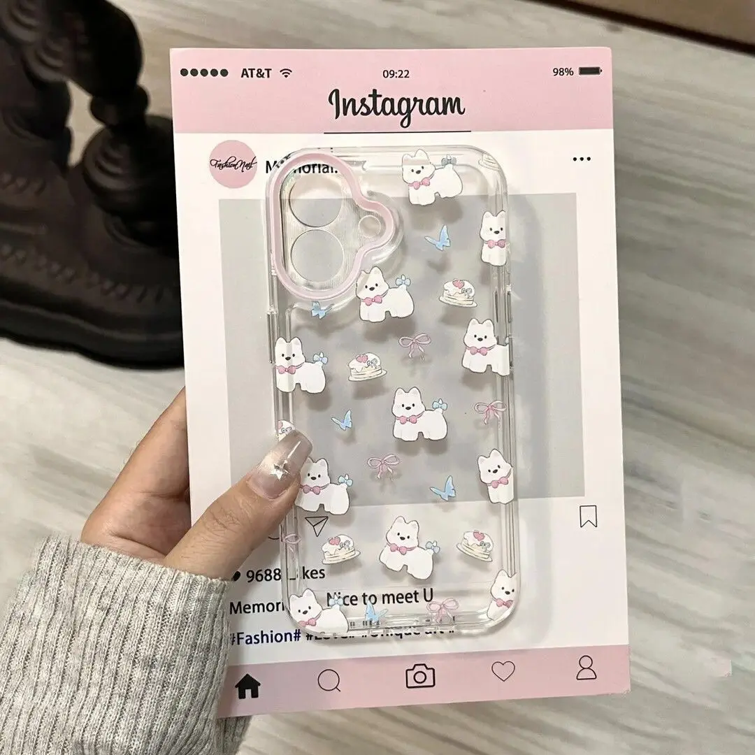 SEIRASSIM cartoon dog cute phone case for iphone 16 pro max 15 14 plus 13 11 12 silicone back cover for iphone xr xs x 7 p 8 se2