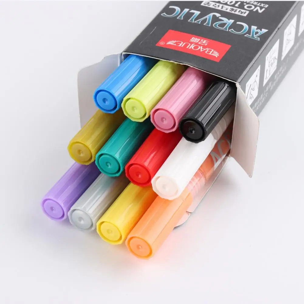 

Nail Painting Pens 12Pcs Universal Waterproof Portable Nail Art Drawing Marker Pens for Nail Salon