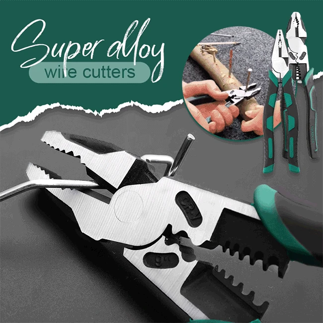 Super Liga Cortadores de Fio Fio Stripper Demolisher Alicate Universal Agulha Alicate Nariz Eletricista Metalurgia Ferramenta Profissional