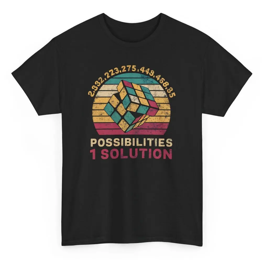 Puzzle Cube One Solution T-shirt Anime Graphic T-shirts For Men Clothing Women Tees Y2K Tops