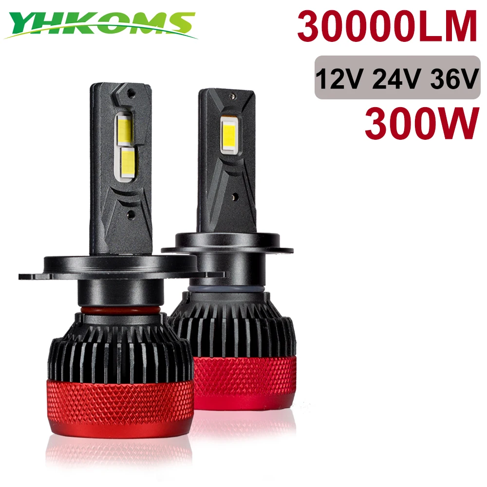 

Лампы для автомобильных фар, 300 Вт, 9005 лм, H7, H4, Canbus, H1, H8, H9, H11, HB3, HB4