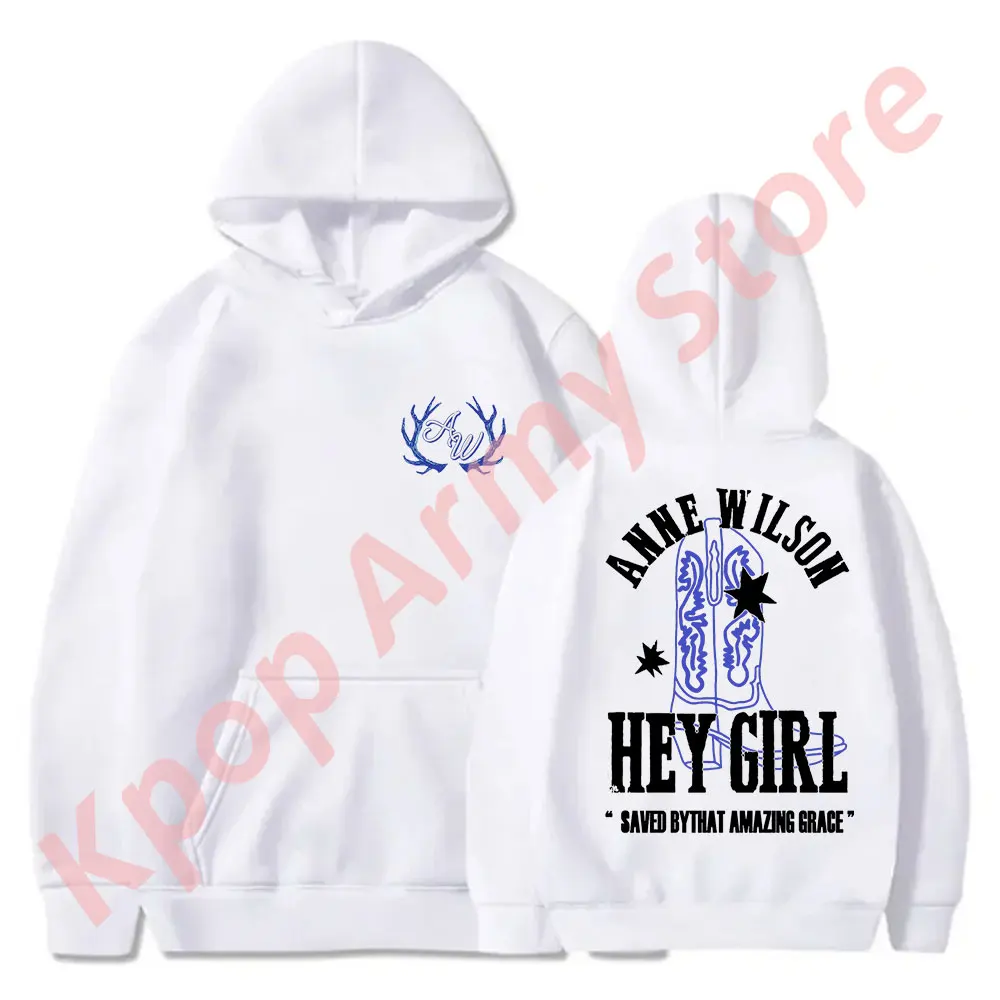 

Anne Wilson Hey Girl Boot Hoodies Singer Tour Merch Unisex Fashion Casual Hooded Sweatshirts