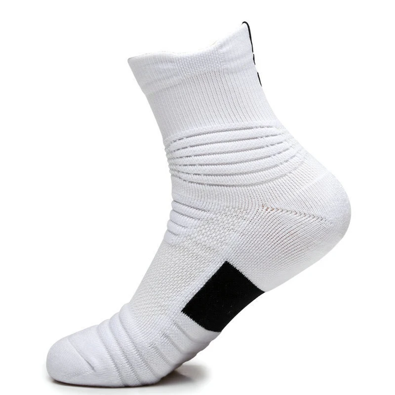 Men\'s Basketball Socks Towel Bottom Non-slip Sports Boat Terry Outdoor Mid-short Tube Elite Quick-drying Running Socks