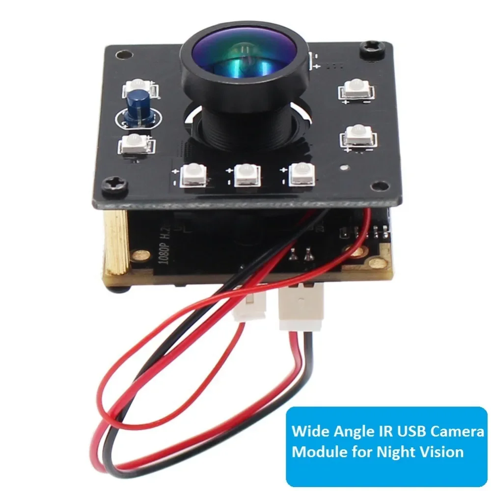 ELP 1080P 30fps USB Camera Module Night Vision Fisheye Wide Angle with IR Cut LED Board Module Support DIY project for Mac Linux