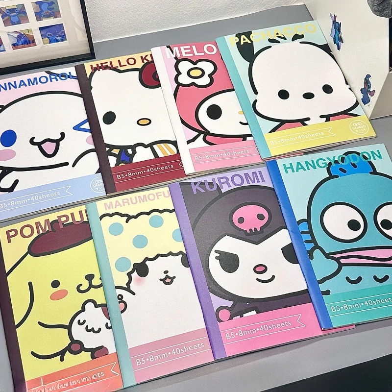 Sanrio Family Series High-value Cartoon Animation Cinnamoroll Notebook Portable Niche HelloKitty Student Notepad Office General