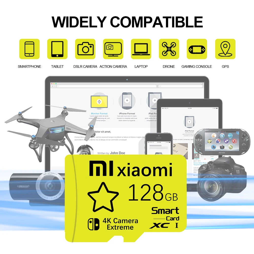 Scheda SD Micro TF V10 ad alta velocità da 2 TB Scheda di memoria da 1 TB 512 GB Scheda SD da 256 GB 128 GB perfetta per il telefono con fotocamera Nintendo Switch