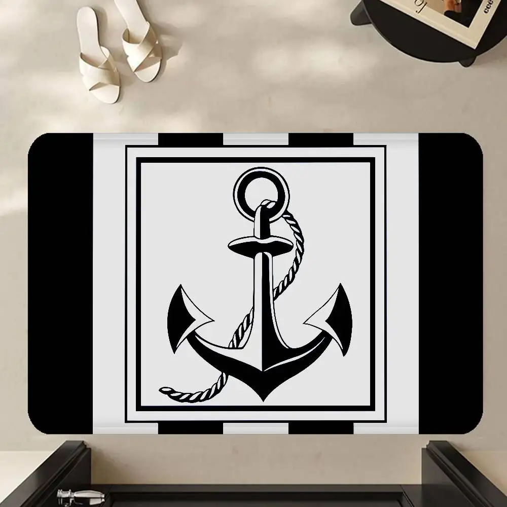 retro cruise ship Anchor Room Mats Anti-slip Absorb Water Long Strip Cushion Bedroon Mat Household Carpets