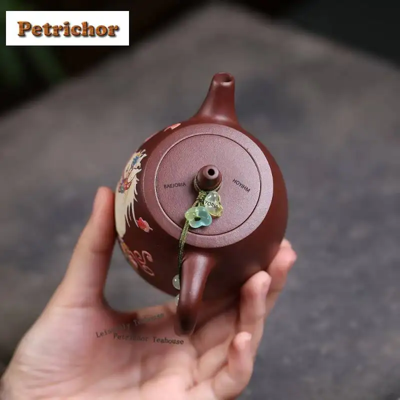 190ml High-end Yixing Purple Clay Teapots Handmade Han Duo Pot Raw Ore Purple Mud Kettle Zisha Tea Set For Tea Decoration - view 4