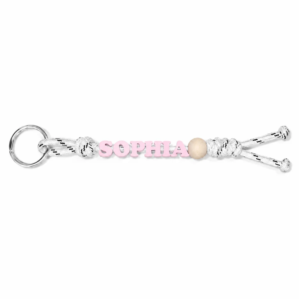 Customizable 3D Text Braided Key Ring