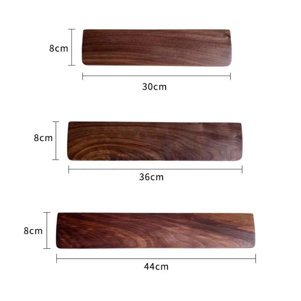 Nowa drewniana podkładka pod nadgarstki do klawiatury 60/87/104 klawiszy, odporna na plamy, ergonomiczna podkładka pod dłonie z drewna orzechowego do klawiatur mechanicznych. — zdjęcie produktu 6