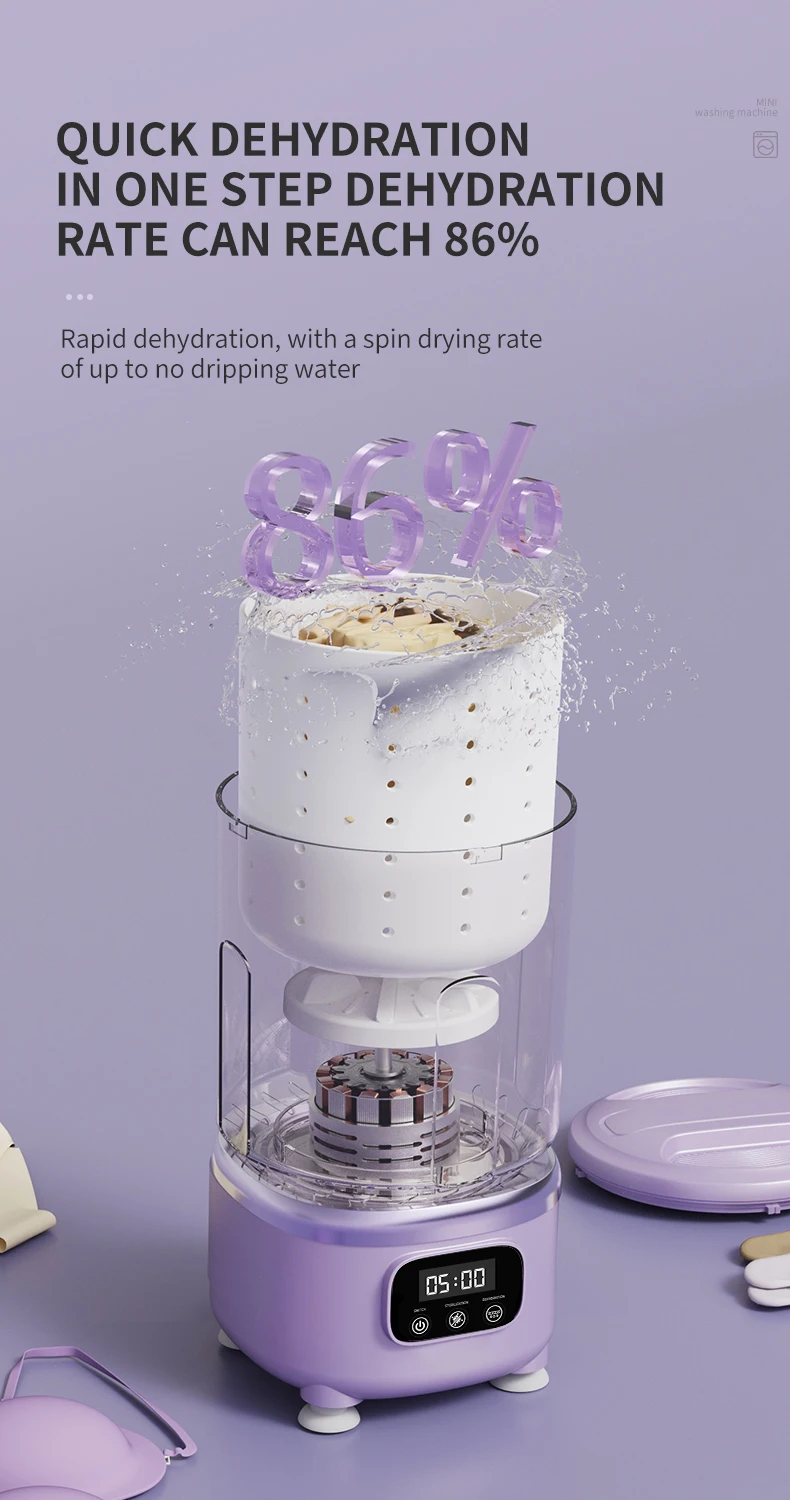 Wireless Mini Portable Washing Machine 9