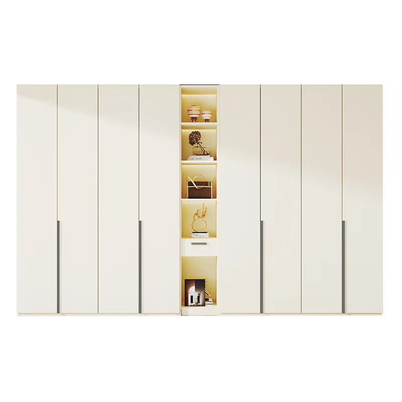 

Solid wood wardrobe, home bedroom door, simple assembly cabinet, storage