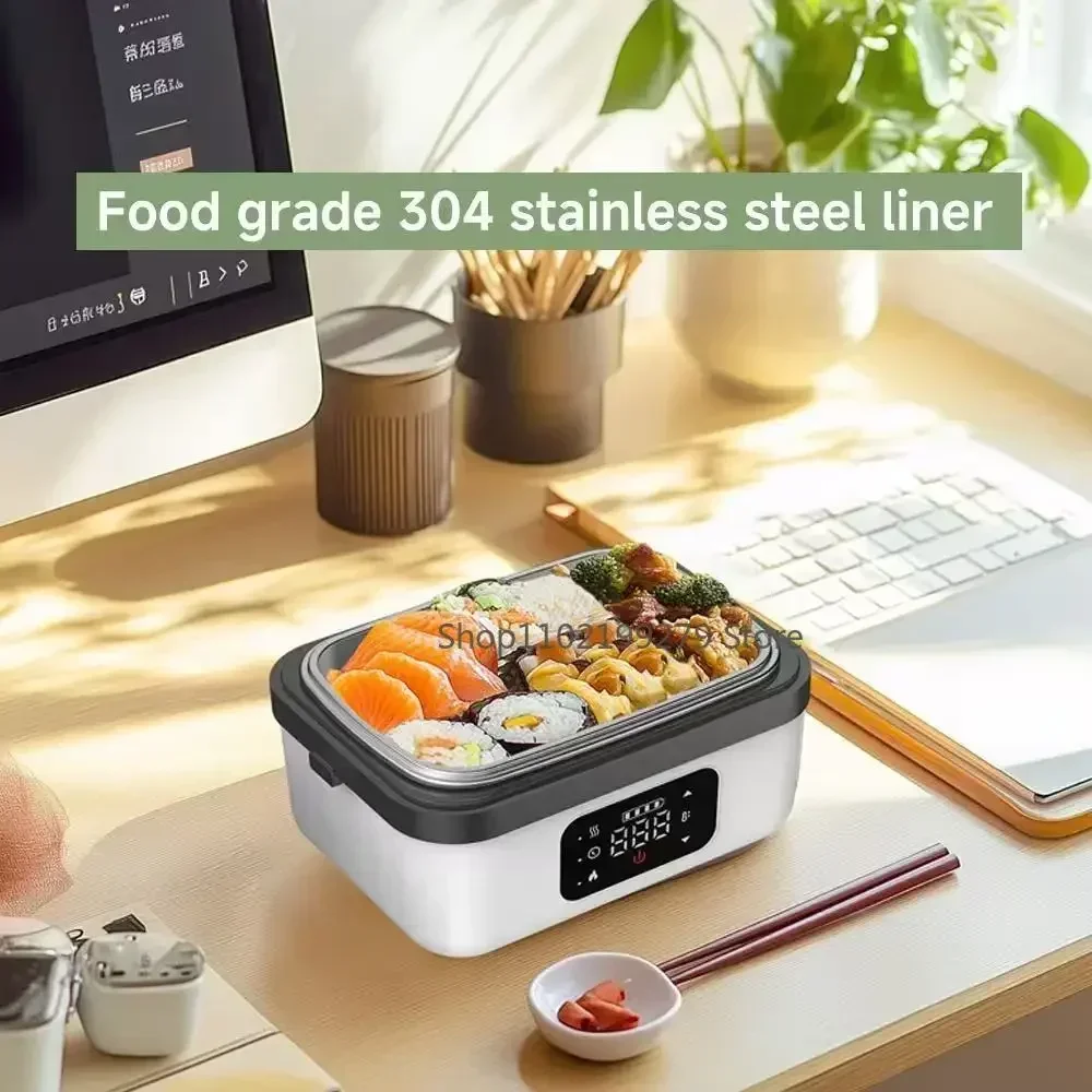 Boîte à déjeuner Portable sans fil, boîte à Bento chauffante sans eau, boîte à déjeuner isolée de grande capacité pour voyage/bureau, écran LCD, 2025