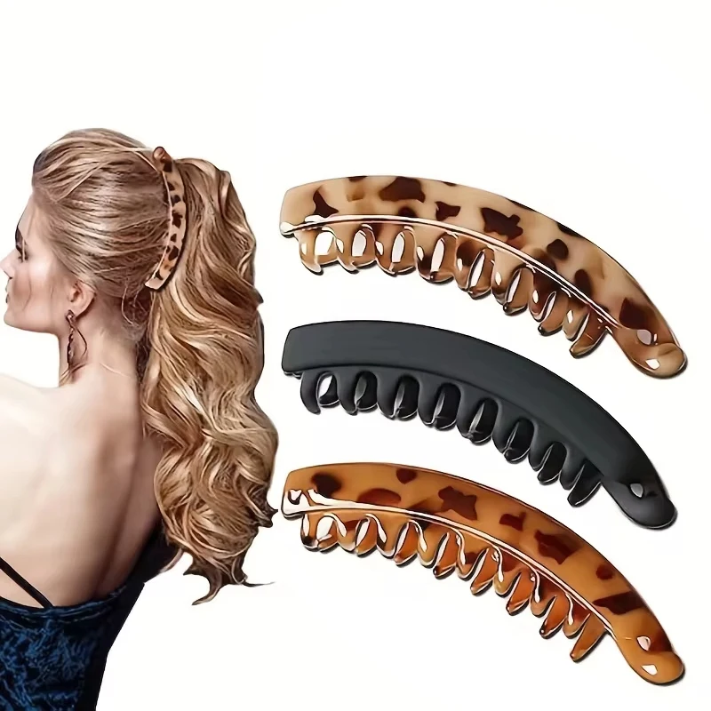 Matte Bananen-Haarspange, fischförmige Haarnadel, Pferdeschwanz-Stirnband für Damen, Haar-Accessoires, Haarklammern, Twist-Klemme, Haarspangen, Kopfbedeckung