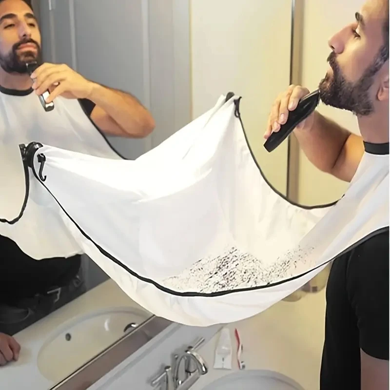 Suction Cup Shaving Bibs Barber Cleaning Beard Bibs Men\'s Shawl Styling Bibs  Apron for Men  Apron