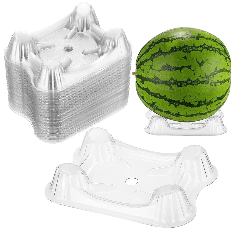 50Pcs Plastic Watermelon Stand Fruit Stand Support Basket Frame Vegetables Plant Tray Rack Melon Squash Pumpkin Protective Holde