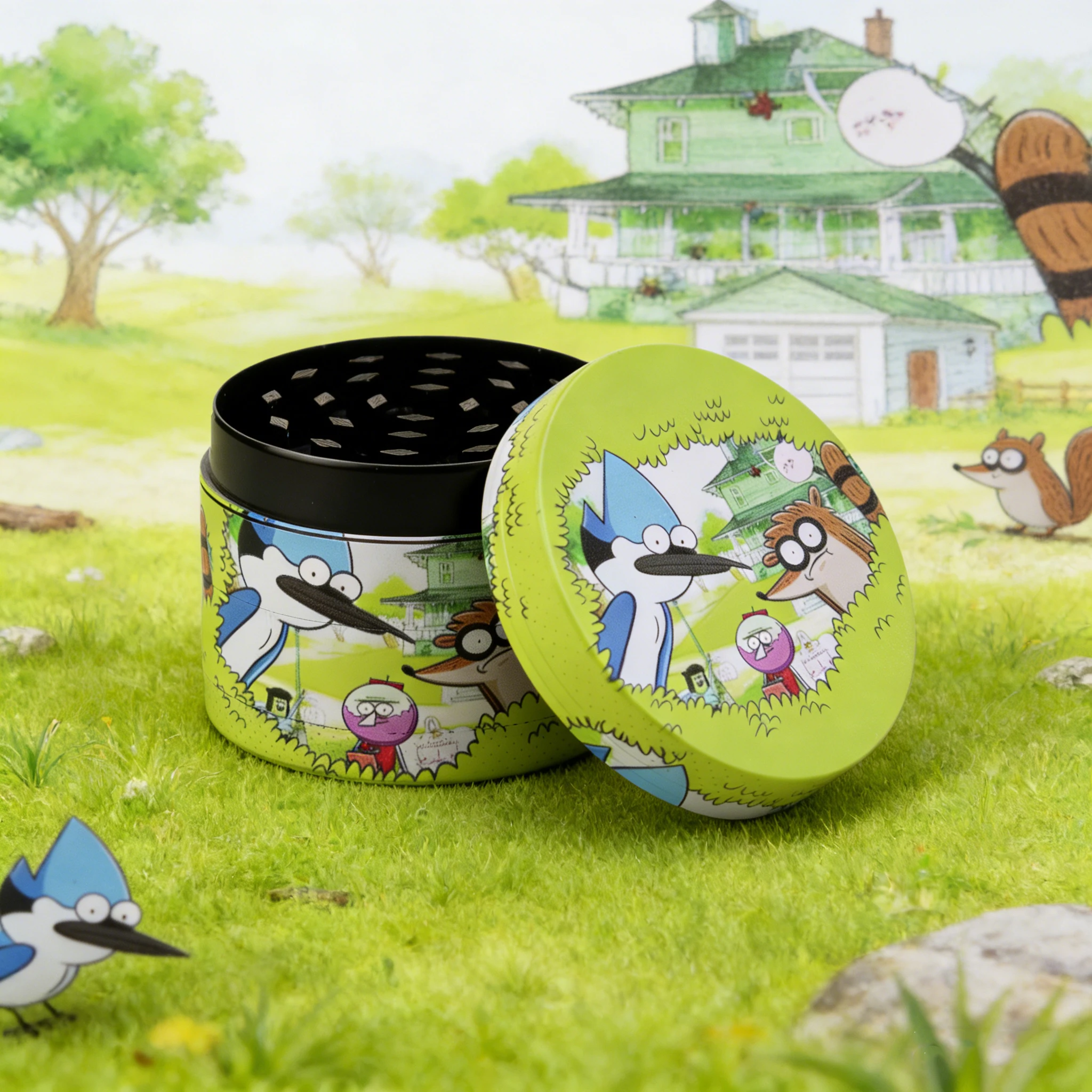 

2" Brid and Friends Metal Herb Grinder Cute Design Girly Gift 4 Layers Grinder