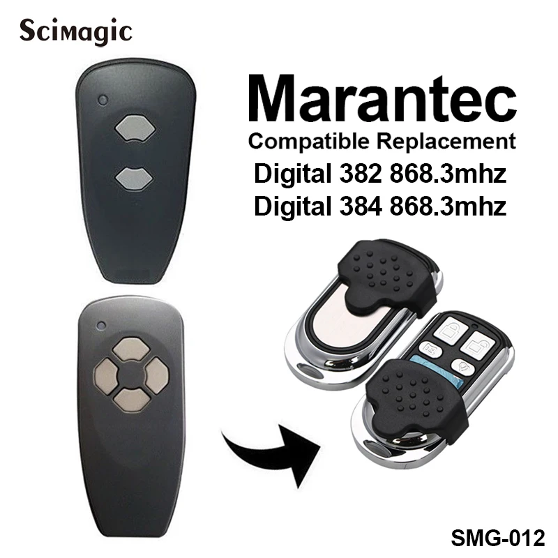 Kopie Afstandsbediening Marantec Garagedeur Sleutelhanger 868Mhz Compatibel Met Commando 131/Digitale D382/D384/D302/D304/D313/D321/D323