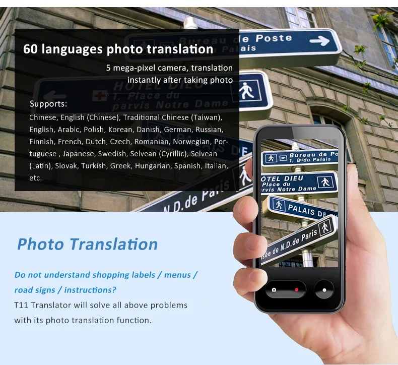2025 Top Sale 138 Language 4G Card Wifi Offline 4000mA Rechargeable Portable Instant Real Time T7 Smart Voice Translator