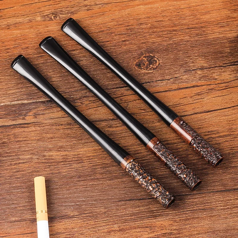 17cm Long Briar Wood CigaretteHolder Reusable Washable Filter Mouthpiece for Regular Cigarettes Smoking Accessories