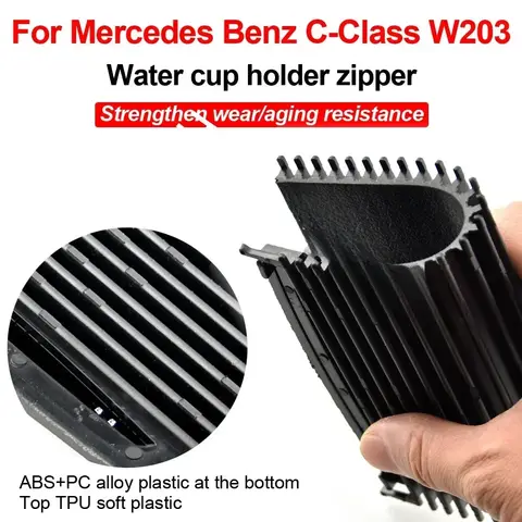 Car Center Console Sliding Shutters Cup Holder Roller Blind Cover for Mercedes-Benz C-Class W203 2000-2007 2036800123 9051 10 best sales w203 interior accessories - №6