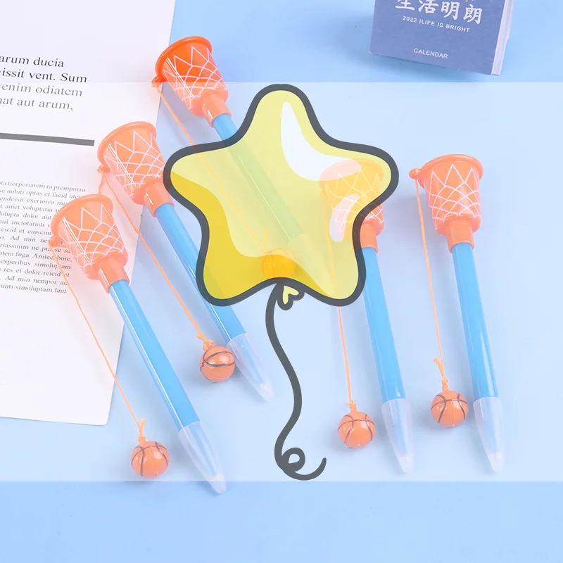 Basketball Hoop Pens,Basketball Party Favors -Sports Novelty Pens With Basketball Toss For Sport Themed Birthday Party
