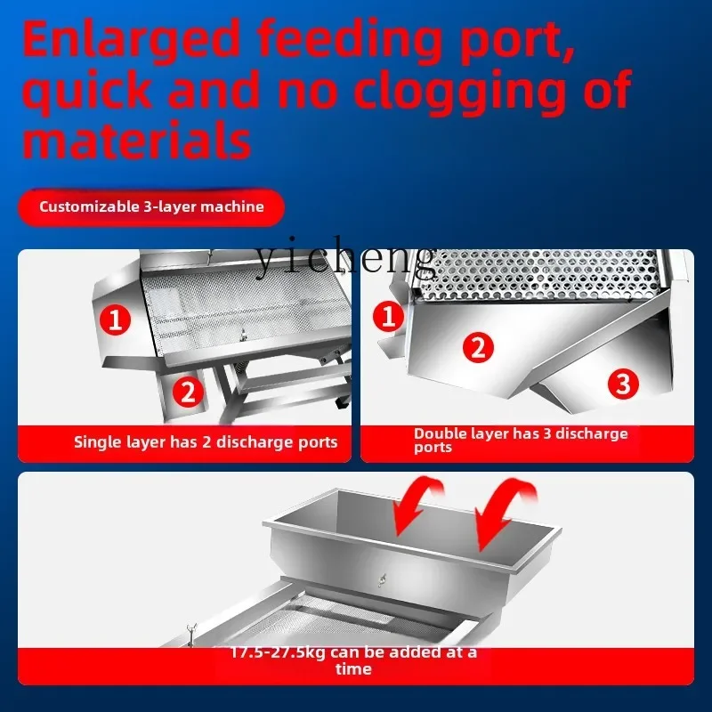 b11-6.10 stainless steel linear vibrating screen small industrial food melon seed screening machine multi-functional