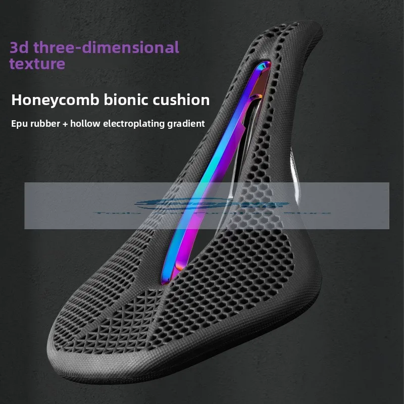 

PROMEN mountain bike cushion imitation 3D printing bicycle saddle rubber hollow breathable saddle