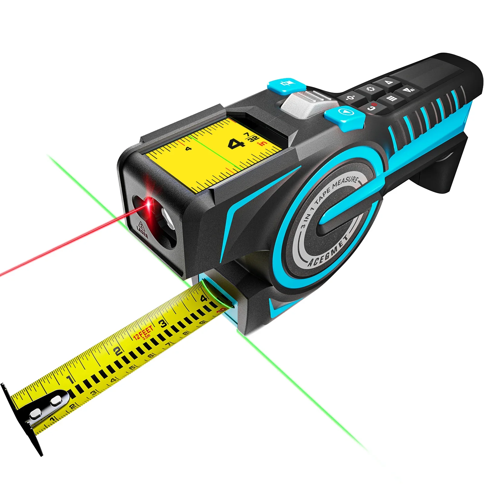 

DTX10 3-IN-1 Measuring Equipment.2.0" IPS Display& Position Mark&100 M Distance Meter&Steel Tape