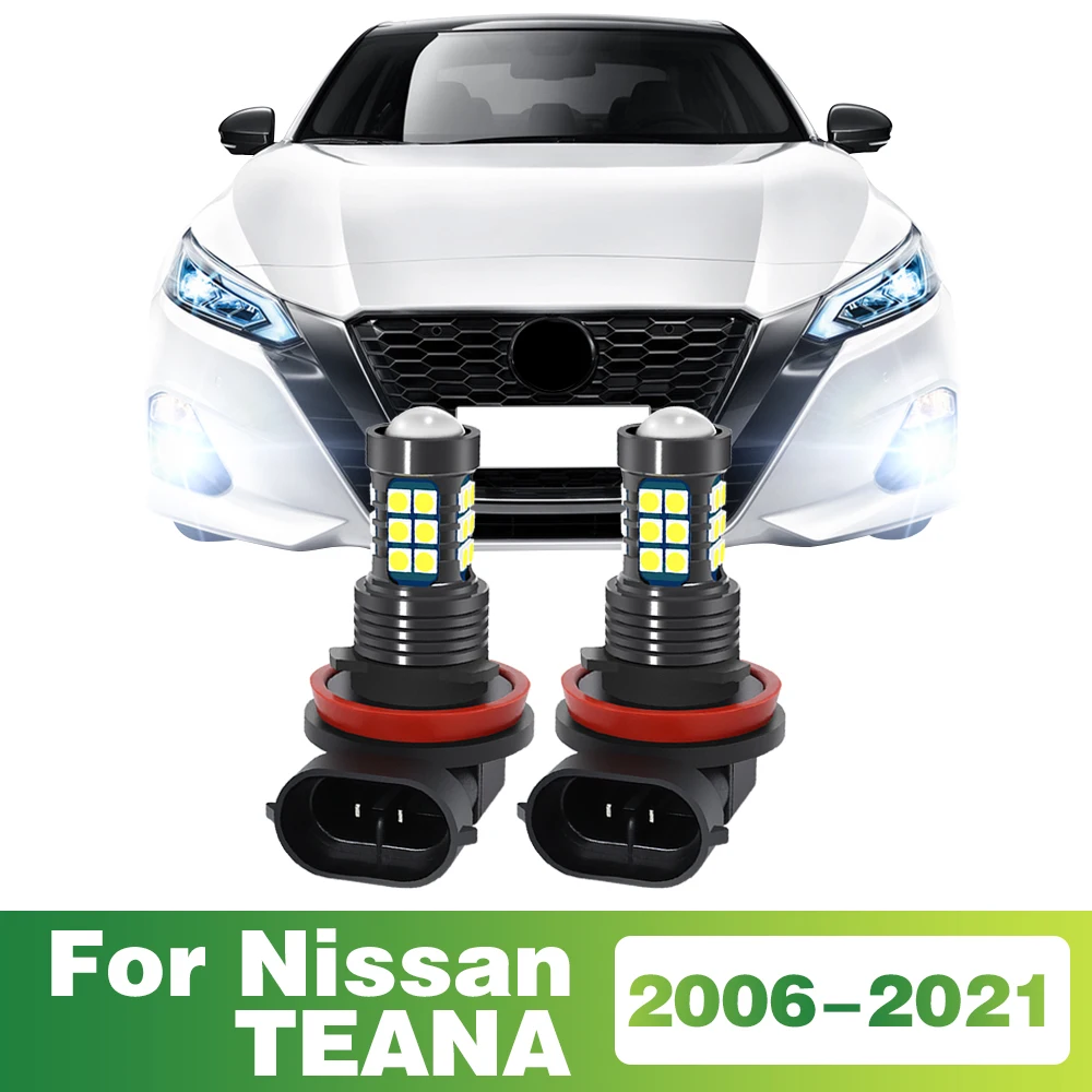 2X LED Front Fog Lamp Car Light Bulbs Accessories For Nissan TEANA 2006 2007 2008 2009 2010 2014 2015 2016 2017 2018 2019 2020