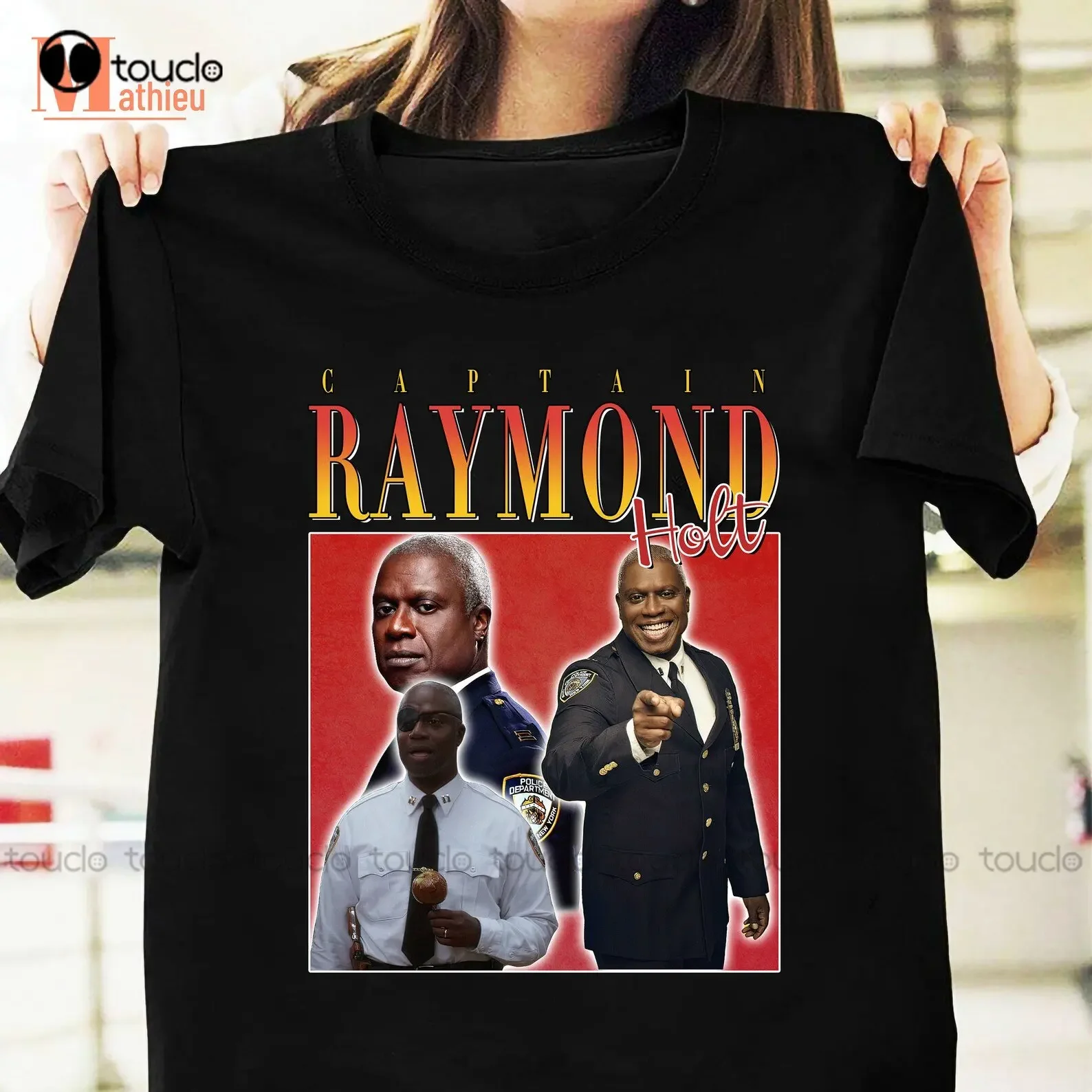 Captain Raymond Holt T-Shirt Brooklyn Nine-Nine Tv Series Shirt 99Th Precinct Captain Shirt Raymond Holt Black Tshirt Streetwear
