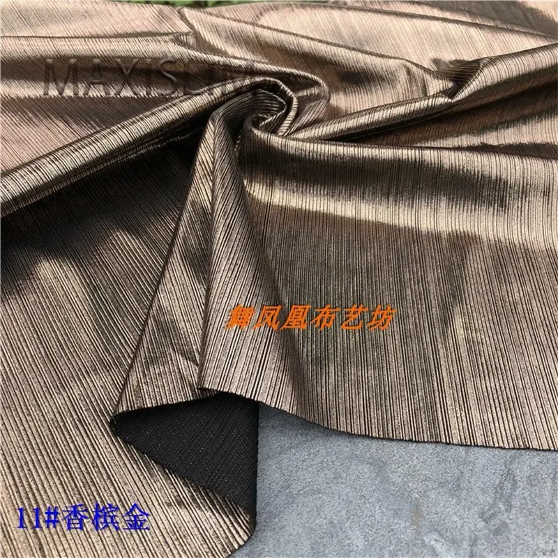 Colorful Stretch Laser Metal Clothing Fabric Used For Stage Performance Clothing Nightclub Clothing