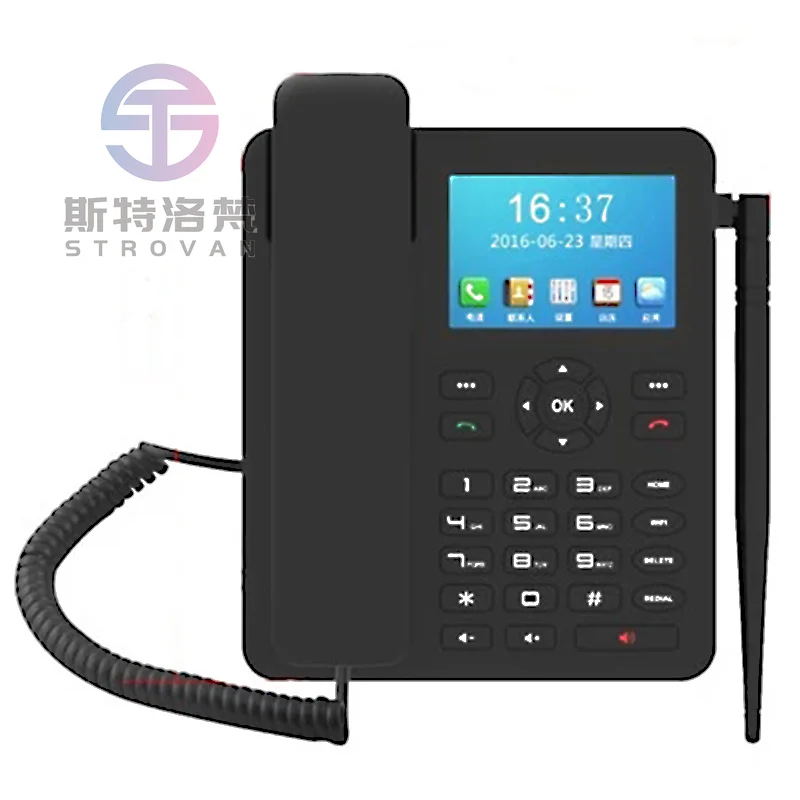 KT4(2A) 4G VOLTE Cordless Telephone With High Quality  Black Color Fixed Wireless Desktop Landline Home Use Phone