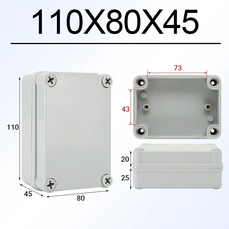 AG Series ABS Wire Junction Box Waterproof Electronic Safe Case Plastic Boxes Plastic Organizer IP67 Waterproof Enclosure Box