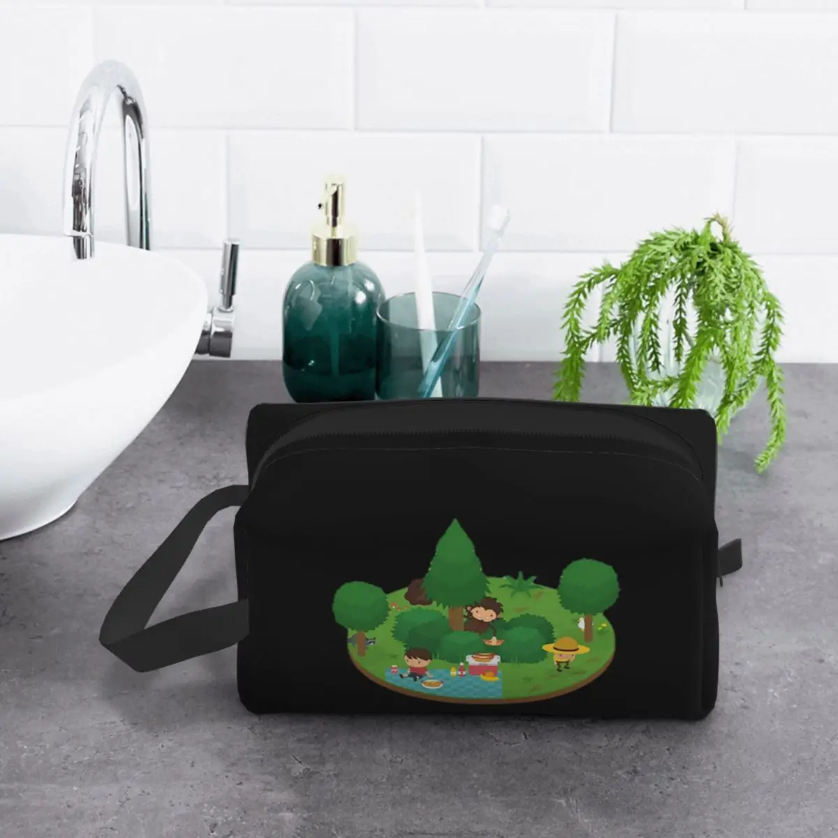 Sneaky Sasquatch-Bolsa de maquillaje flotante para Picnic, organizador de cosméticos, Kit de almacenamiento Dopp, bolsa de cosméticos de artículos de tocador, estuche para lápices