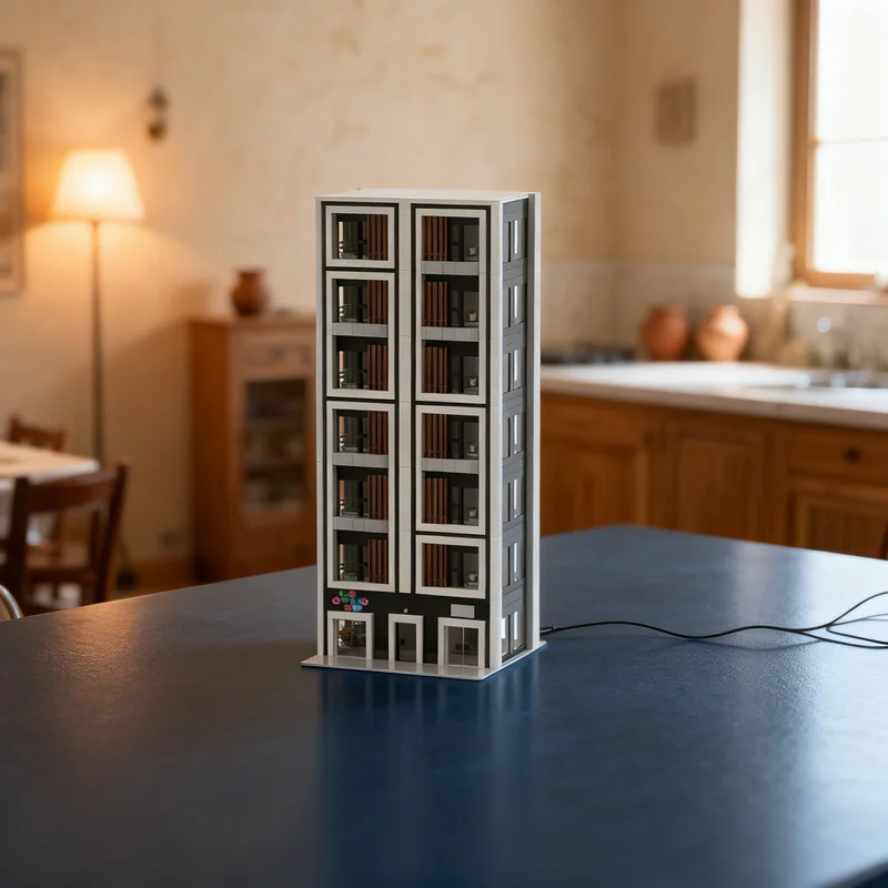 

6374 детали MOC The Artist V1.0: Полностью модульная модель городского пейзажа, строительные блоки, архитектурный конструктор, рождественский подарок, игрушка, развивающая игрушка, DIY