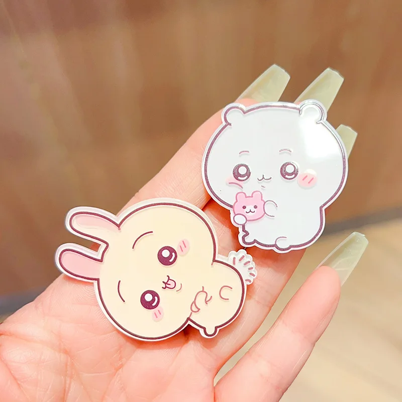 Miniso かわいい新しい漫画 chiikawa jii Xiaoba Usaki ベビーヘアピン甘い学生頭飾りヘアアクセサリー