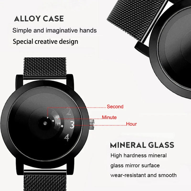 Creative design neutral Women\'s wristwatch,Simple face nature fashion quartz lady watches