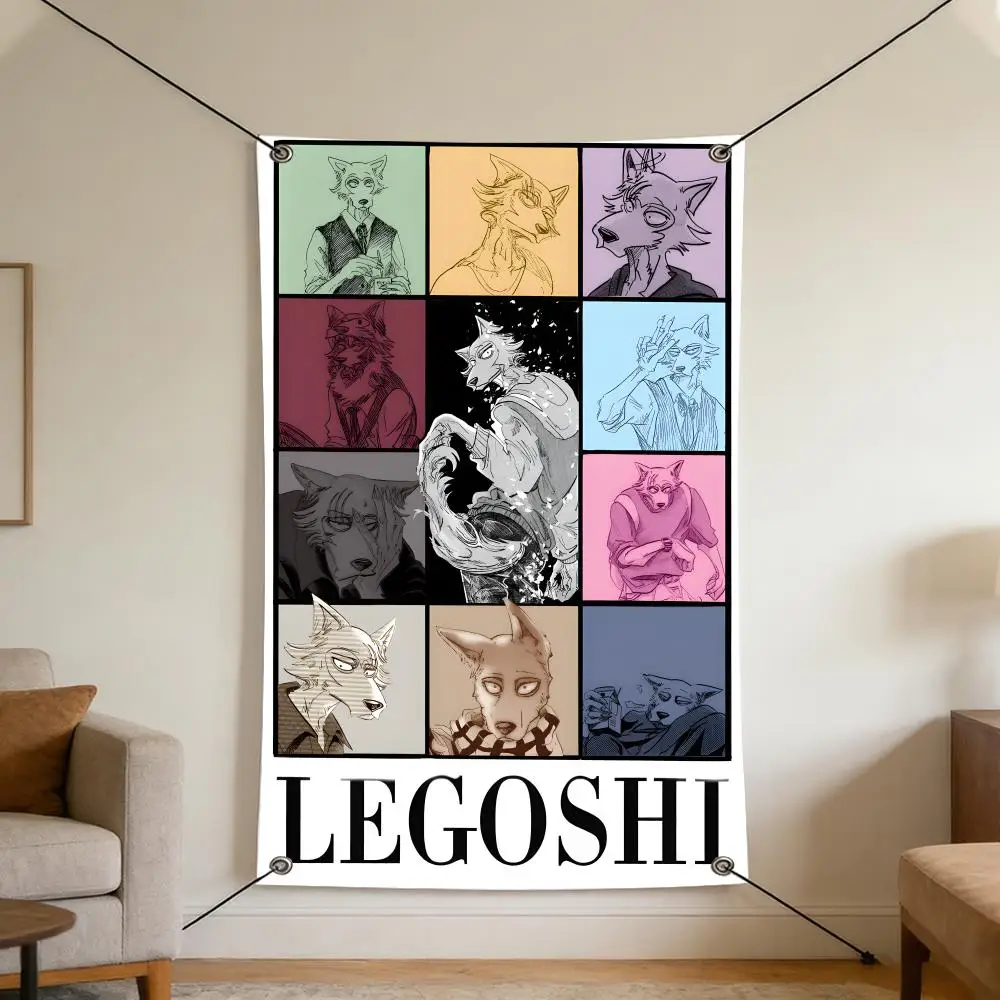 Anime B-Beastars Flags Cozy Home Flag 4 Grommets Anti-Wrinkle Waterproo  Indoor