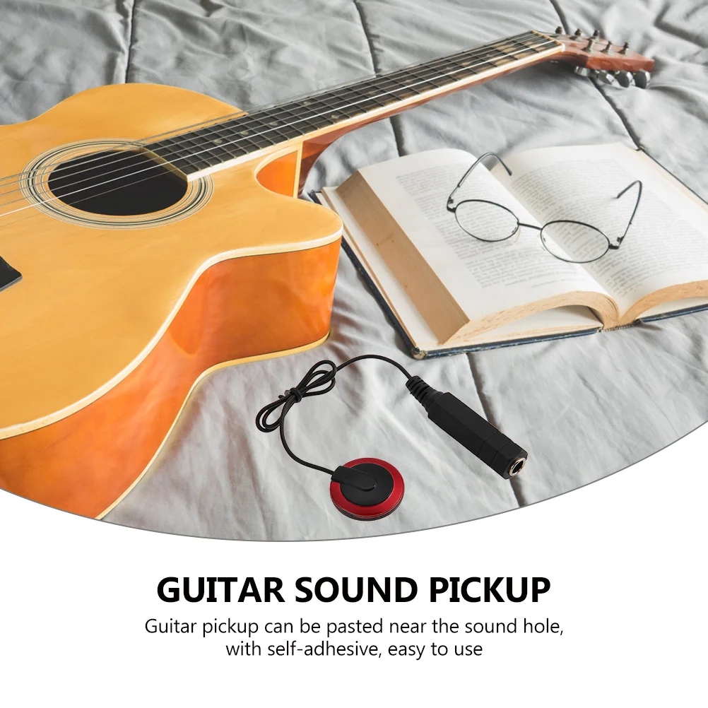 

1Set Guitar Pickup Accessory Acoustic Instrument Punch-Free Installation Sound Hole Pickup for Folk Guitar Pickups Transducer
