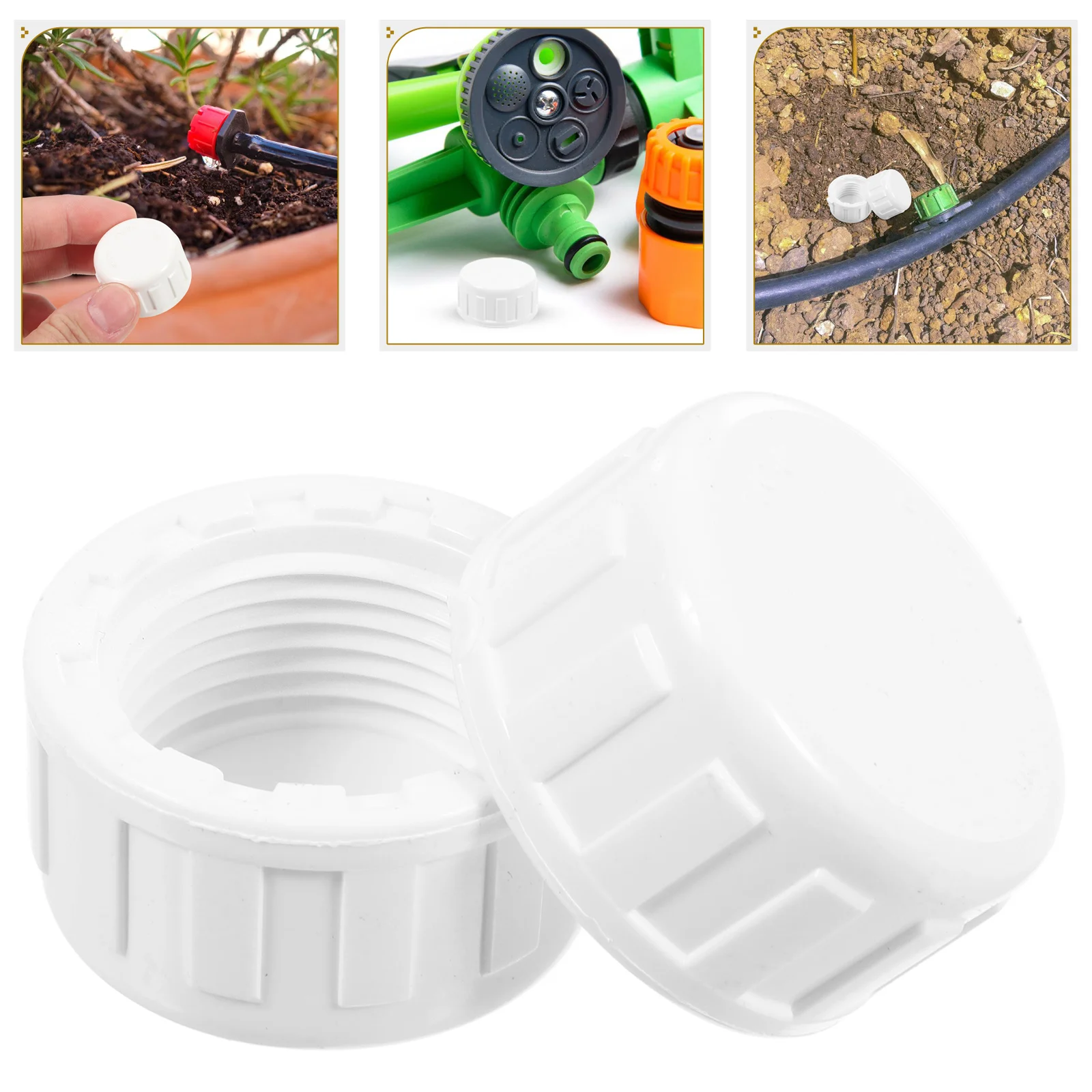 20 pcs PVC Pipe Cap End Stopper Female Threaded Adapter Longlasting Garden Water Fittings Sprinkler Pool Easy